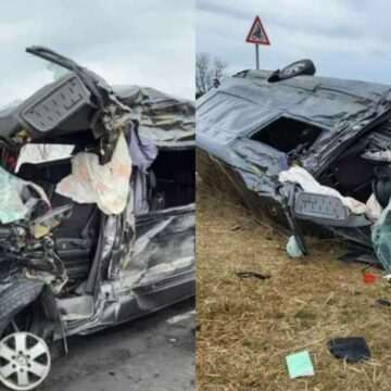 img-137 Tragedie la doar câțiva kilometri de Vama Borș, între două microbuze. Un șofer român și-a pierdut viața