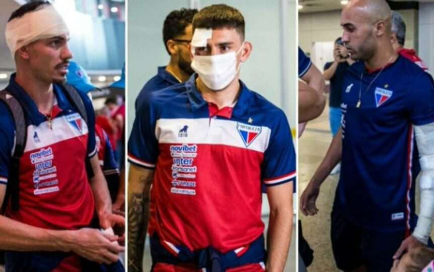 Atacul asupra autocarului echipei Fortaleza: şase jucători răniţi
