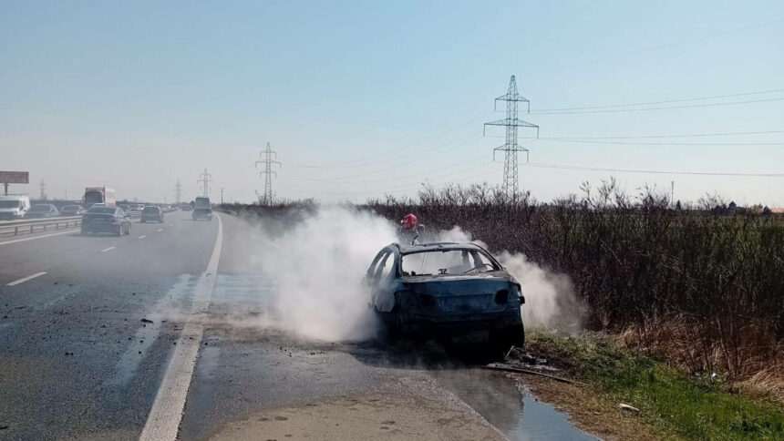 img-1352 Incendiu pe autostrada A1: Trafic oprit total pe sensul către București