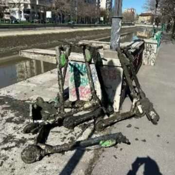 img-1559 Problemele râului Dâmbovița: trotinete și cauciucuri descoperite în albia râului
