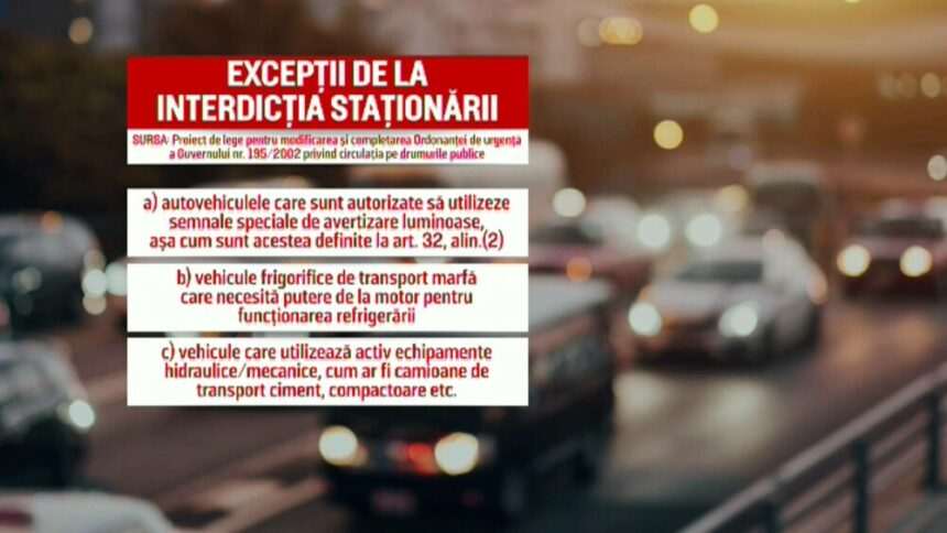 Amenzi pentru șoferii care poluează. Motorul pornit în timpul staționării ar putea fi interzis