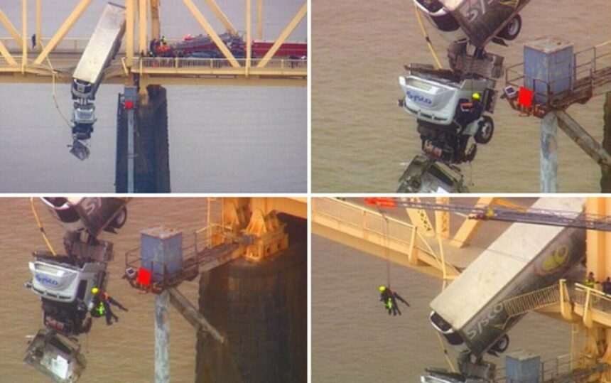 Salvare dramatică pe podul Clark Memorial din Louisville