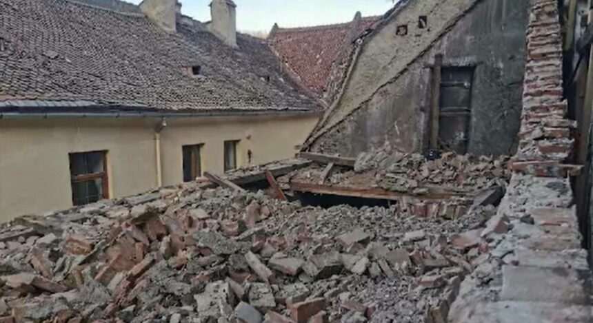 img-475 Familiile care refuză să părăsească o casă din Brașov gata să se prăbușească