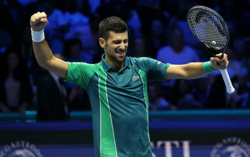 img-556 Novak Djokovic se pricepe și la fotbal: a marcat un gol și s-a bucurat în stilul lui Cristiano Ronaldo