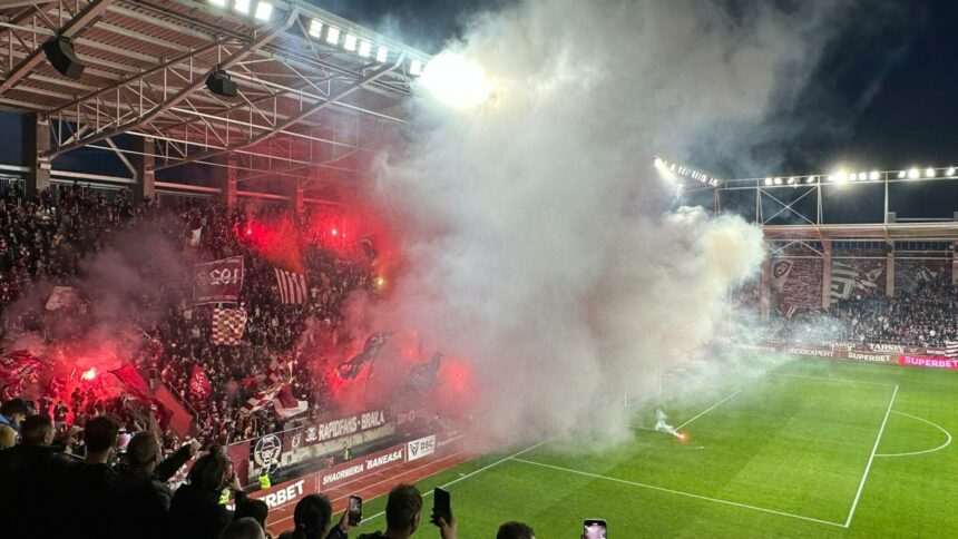 img-882 Protestul galeriei echipei Rapid București împotriva arestării liderului său