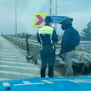 Un bărbat a mers cu trotineta pe Autostrada Soarelui. Ce amendă a primit