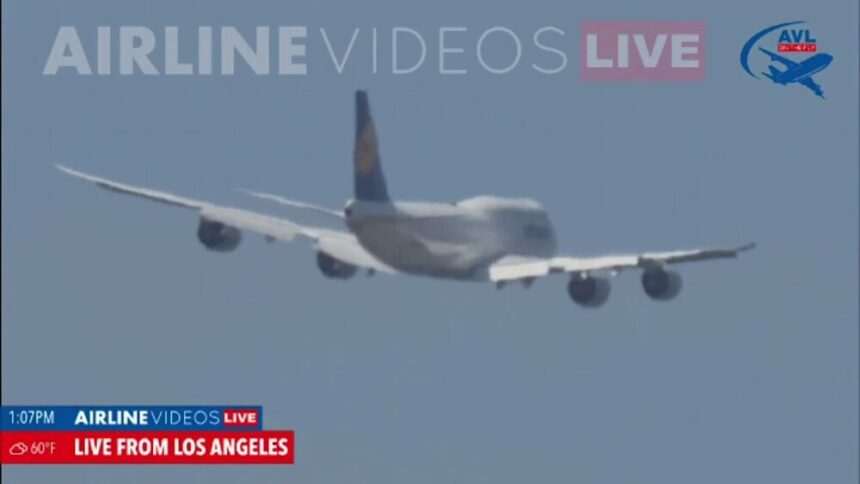 img-1356 Aterizare dramatică pe aeroportul internațional din Los Angeles a unui avion Lufthansa. VIDEO