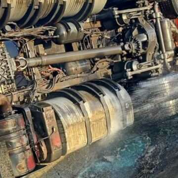 img-1530 Accident grav pe E85: Autocisternă cu etanol răsturnată în Vrancea