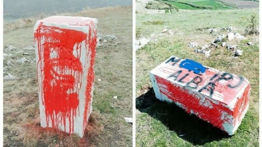 img-695 Vandalizarea pietrei-monument de pe dealul Măgulici din județul Alba