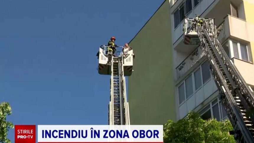 img-762 Incendiu de proporții în cartierul Obor din Capitală. Un apartament a luat foc