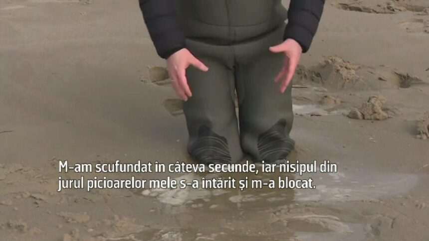 img-935 Pericolul nisipurilor mișcătoare de pe plaja de la Marea Nordului