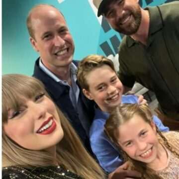 Prințul William dansând la concertul Taylor Swift