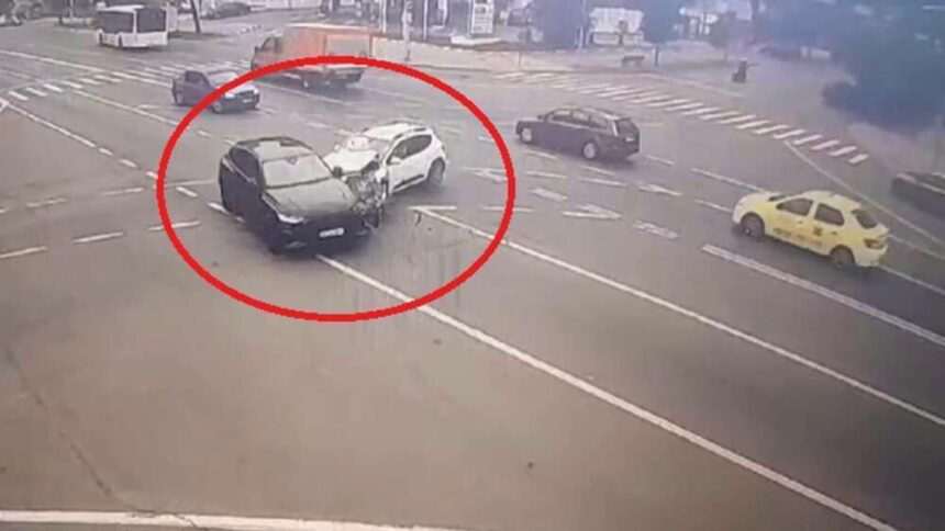 Accident în Iași: Două mașini se ciocnesc după o greșeală flagrantă
