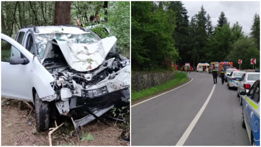 img Carnagiu pe o șosea din Harghita. Greșeala fatală a unui șofer care a provocat un accident cu un deces și patru răniți