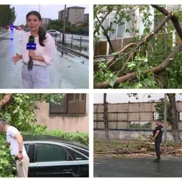 img-127 Furtuna violentă în București: copaci căzuți, mașini distruse și oameni răniți