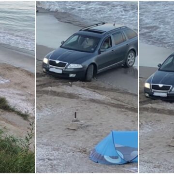 img Șofer amendat cu 10.000 de lei pentru împotmolirea mașinii pe plaja 23 August