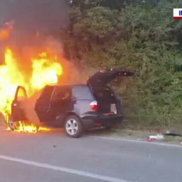 Incendiu devastator pe un drum din Mehedinți