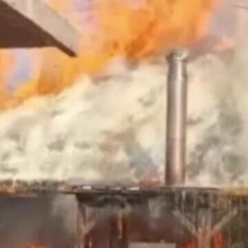 Incendiu violent în Delta Dunării