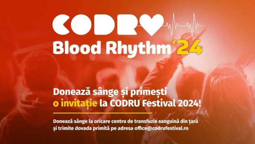 img CODRU Festival extinde campania de donare de sânge Blood Rhythm la nivel național