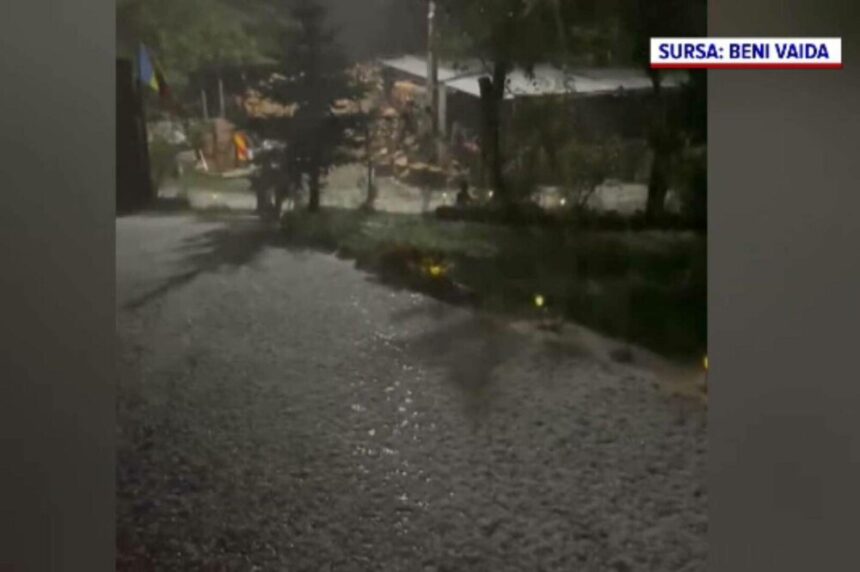 img Ploaie torențială transformată în grindină în Cluj și Sălaj