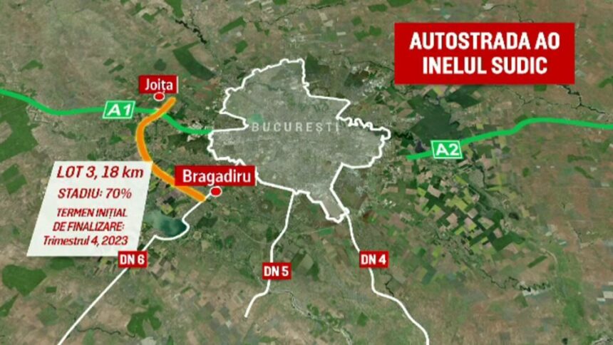 img Autostrada de Centură a Capitalei întârzie – Porțiunea care ar urma să conecteze A1 de A2 a rămas mult în urmă