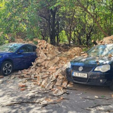 img Prăbușirea zidului Conacului Dudești din București