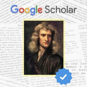 img Isaac Newton și email-ul verificat de pe Google Scholar
