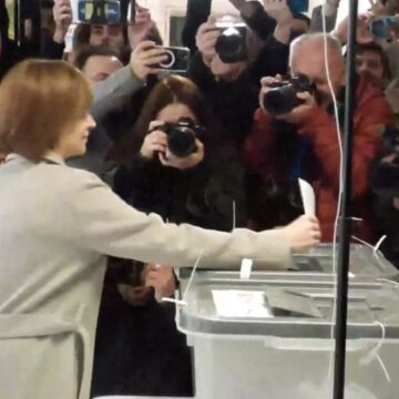 img Maia Sandu votează pentru ca moldovenii să își determine soarta