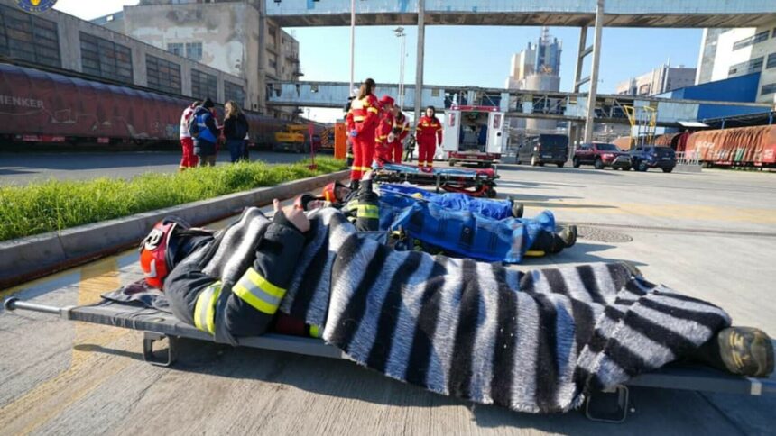 img Exerciţiul de simulare a unui accident chimic la Azomureş coordonat de ISU Mureş