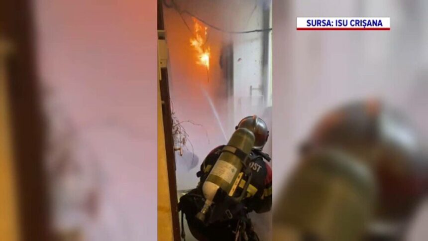 img Incendiu izbucnit într-un apartament din Oradea