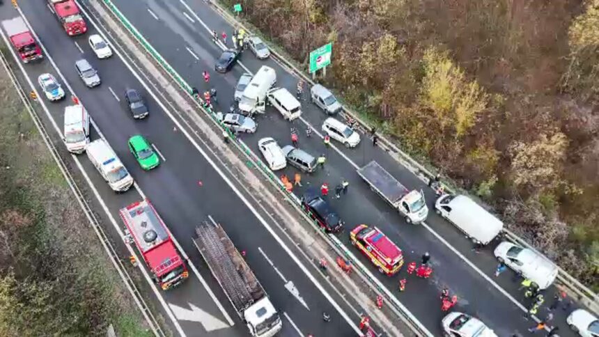 img Carambolul cu 12 mașini de pe A3 – Un incident dezastruos