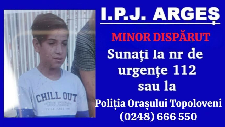 img Alertă de copil dispărut în Argeș. Băiat de 13 ani, căutat de polițiști