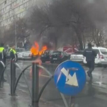 img Incendiu pe șoseaua aglomerată din Capitală