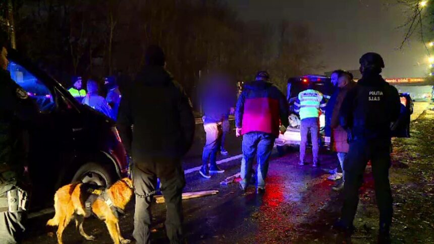 img Indivizi reținuți în Ilfov cu materiale explozive și arme în mașini