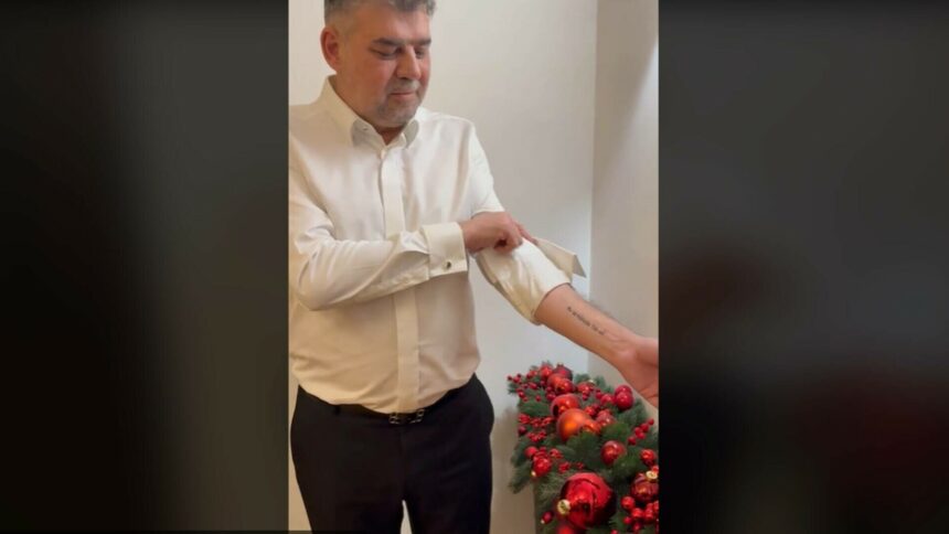 Marcel Ciolacu s-a tatuat de Revelion. Ce și-a scris prim-ministrul pe braț