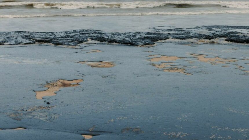 img Păcura de la petrolierele rusești scufundate ajunge pe coasta Odesei