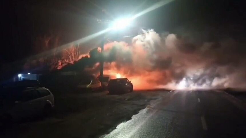 img Incendiu la containerele sinistraților din explozia de la Crevedia