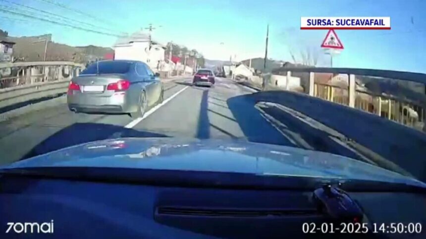 img Șofer filmat când gonea pe contrasens în Suceava, inclusiv pe treceri de pietoni