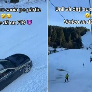 img Șoferul unui BMW surprins urcând pe pârtia de schi din Borșa risca o amendă de 1000-2000 de lei