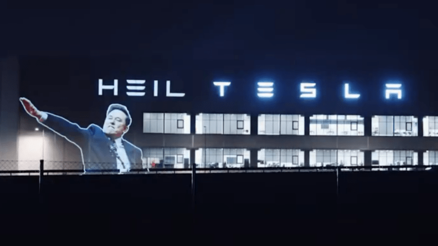 img Protest împotriva salutului lui Elon Musk: „Cumpăraţi o Tesla, susţineţi fascismul!”