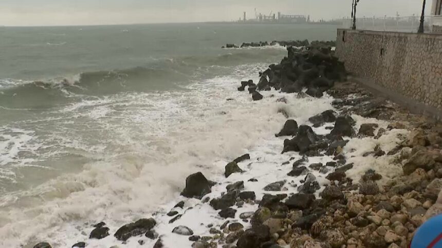 img Spuma mării pe litoralul românesc în timpul iernii