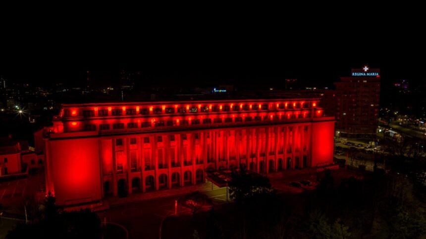 Iluminarea a peste 100 de clădiri în roșu de Ziua Europeană 112