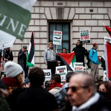 img Protest pro-palestinian la Londra impotriva planului lui Donald Trump referitor la Fasia Gaza