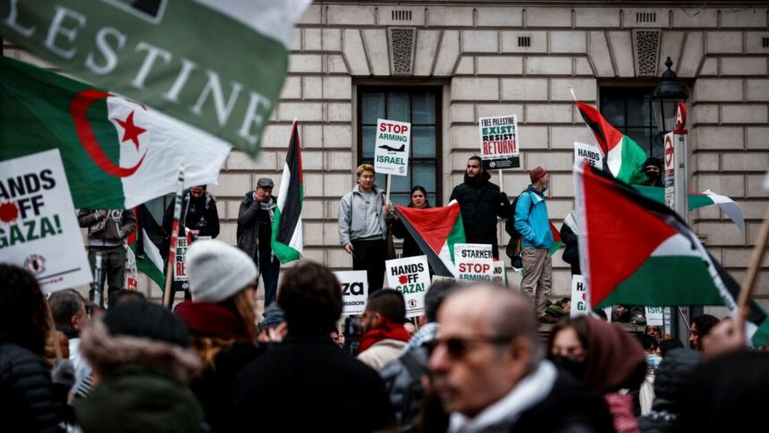 img Protest pro-palestinian la Londra impotriva planului lui Donald Trump referitor la Fasia Gaza