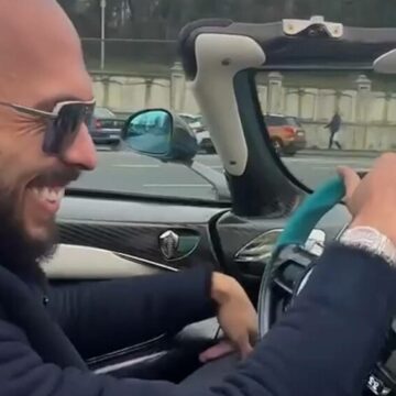 Influencerul Andrew Tate a fost implicat intr-un incident rutier in Bucuresti