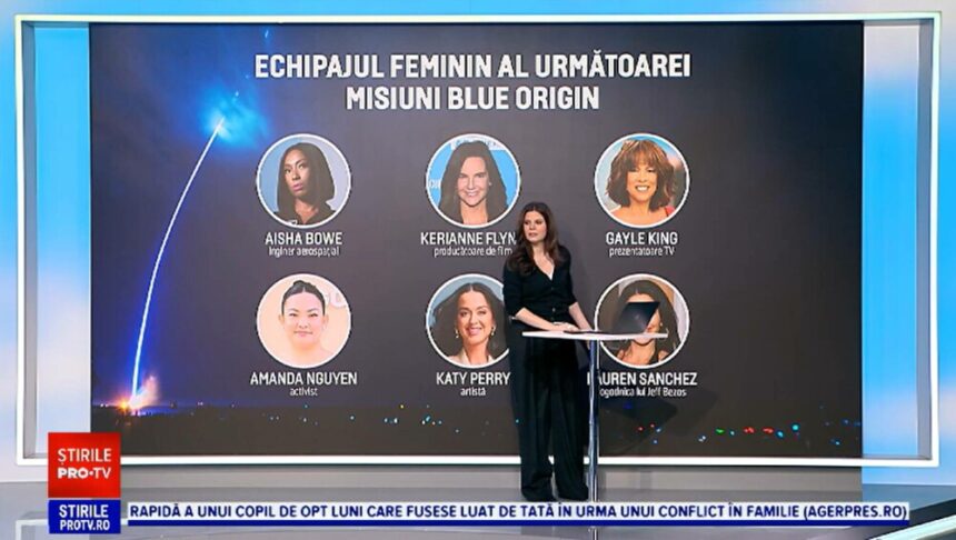 img Misiunea în spațiu a companiei Blue Origin, formată doar din femei