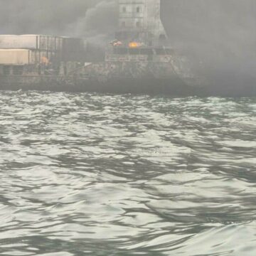 Coliziune între un petrolier și o navă container în Marea Nordului