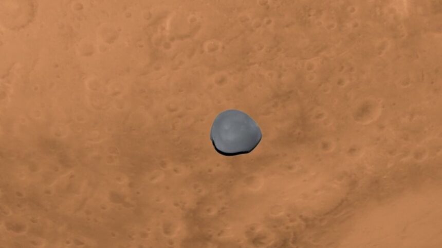 img Sonda spațială HERA a captat imagini rare cu o lună a planetei Marte