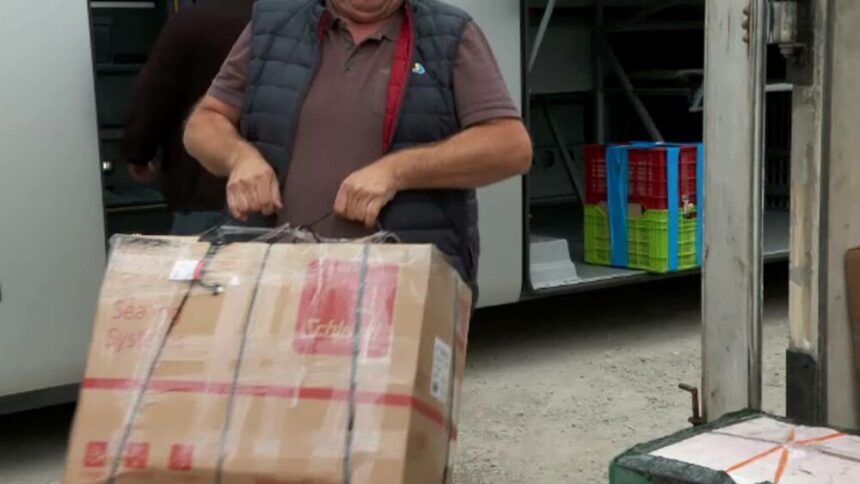 Românii din diaspora trimit pachete uriașe acasă